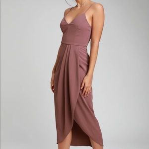 Reinette Mauve Purple Midi Dress